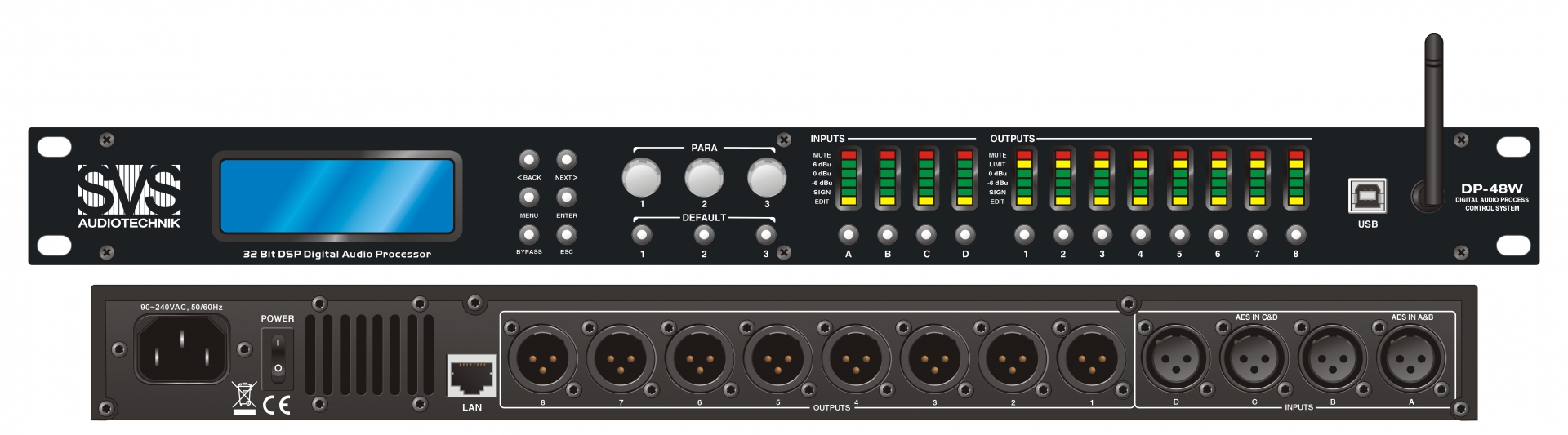 SVS Audiotechnik DP-48W Цифровой процессор: 4 входа 8 выходов в Пятигорске