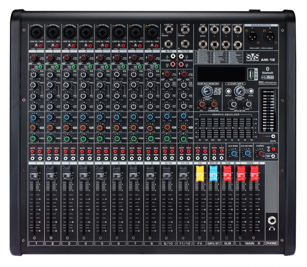 SVS Audiotechnik mixers AM-12 Микшерный пульт аналоговый, 12-канальный в Пятигорске